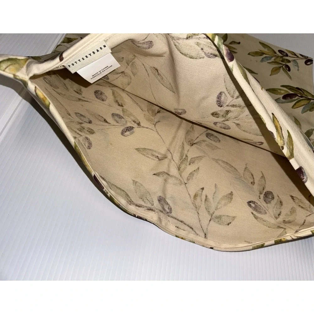 Pottery Barn Olive Branch Pillow Cover 20x20 Set‎ of 2 Wine Tasting Decoration